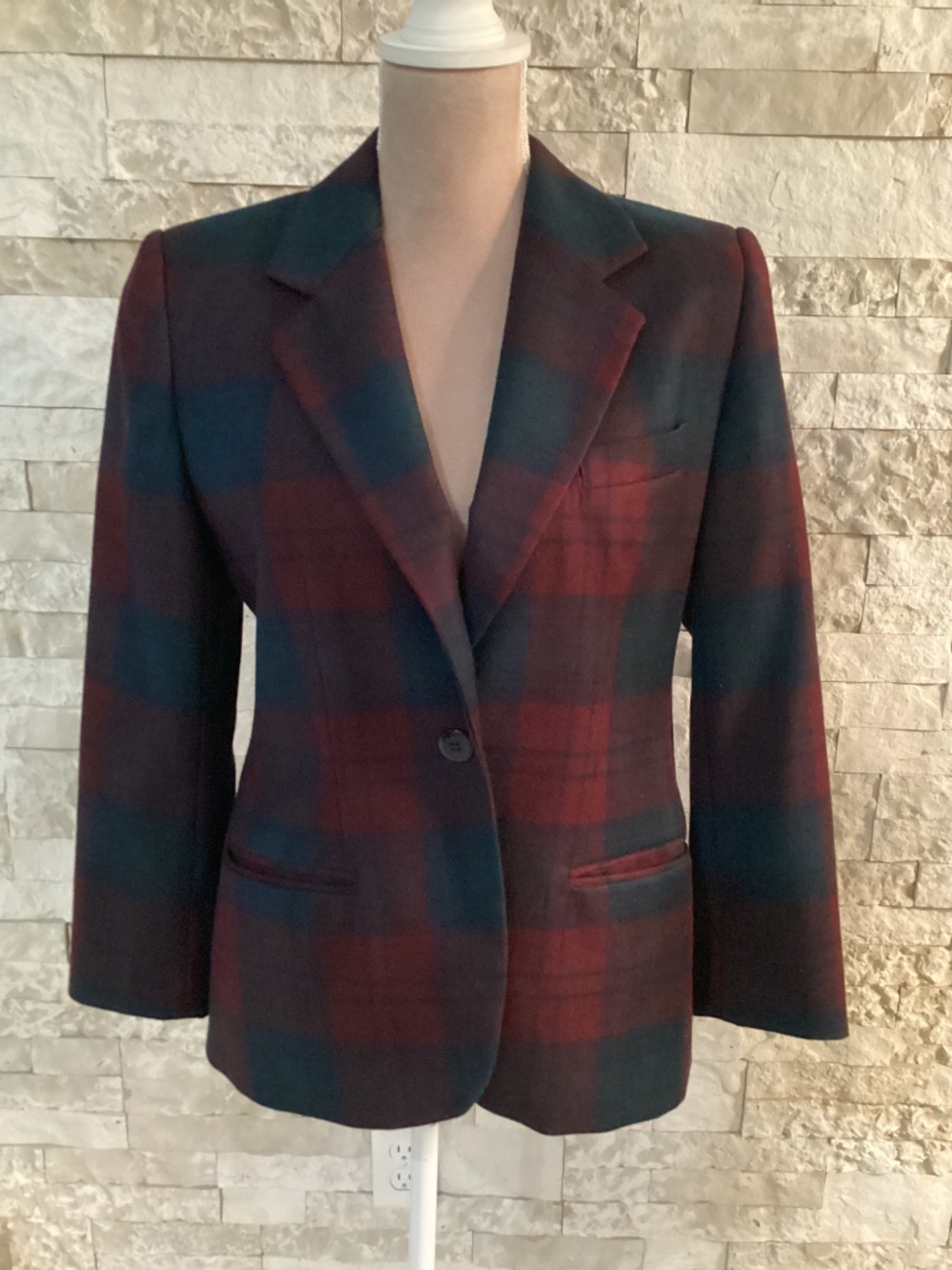 VTG Giorgio Sant'Angelo Plaid Blazer & Pleated Shorts Set - Size 8 - Picture 5 of 12